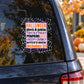 Halloween frame style decal with spiderweb border and spooky text on black background