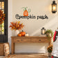 Halloween pumpkin patch wall decal with jack-o-lantern pumpkin and vine accents