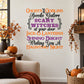 Halloween wall decal with spooky typography: 'Haunting Night'