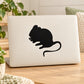 Black rat eating silhouette decal