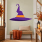 Purple witch hat silhouette sticker for Halloween decor