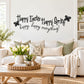 Easter spring wall decal with cursive text and small flower icons