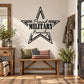 Military family wall decal with outlined star and “Proud Military Family” text
