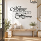 Inspirational wall decal, black cursive quote: Happiness & Harmony