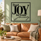 Wall decal: 'Find JOY in your Journey' typography in black square border