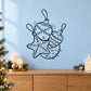 Festive ornament vinyl wall decals: three blue outline hanging decorations