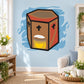 Easter religious box wall sticker featuring a lantern with crosses