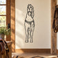 Horse decal sticker with black line-art figure and mane, front view