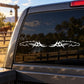 White double tribal horse head decal for car window, decorative graphic
