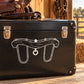 Horse sling harness decal, white outline of harness on black surface