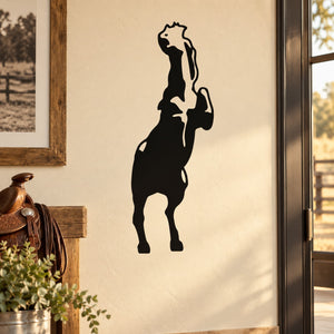 Standing horse silhouette wall decal in black