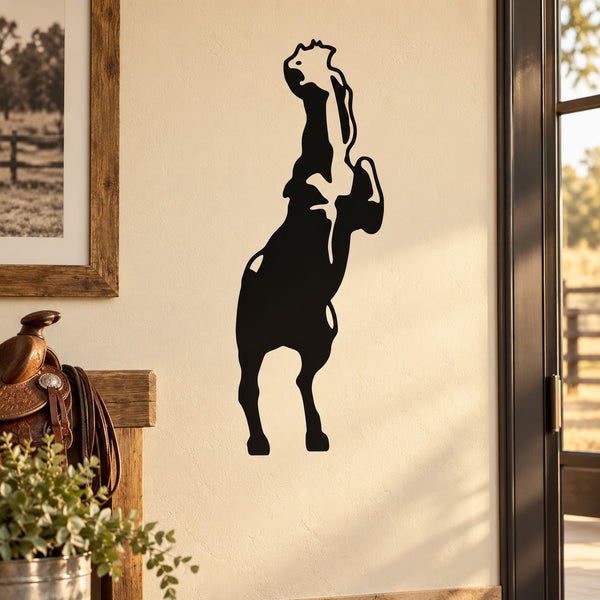 Standing horse silhouette wall decal in black