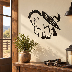 Black pegasus silhouette decal