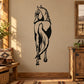 Arabian horse decal with rear-facing black silhouette