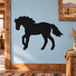 Thoroughbred horse silhouette decal, black wall sticker