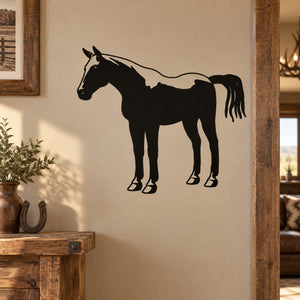 Black horse silhouette wall decal