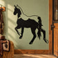 Black horse walking away wall decal silhouette