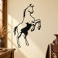 Standing looking horse decal with white and black silhouette