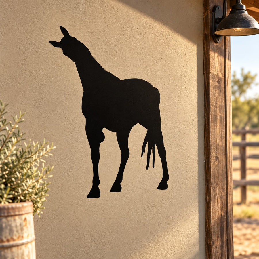 Horse silhouette wall decal, dark black
