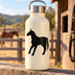 Black horse silhouette decal with standing horse design