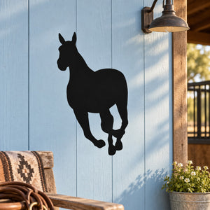 Black pony silhouette decal