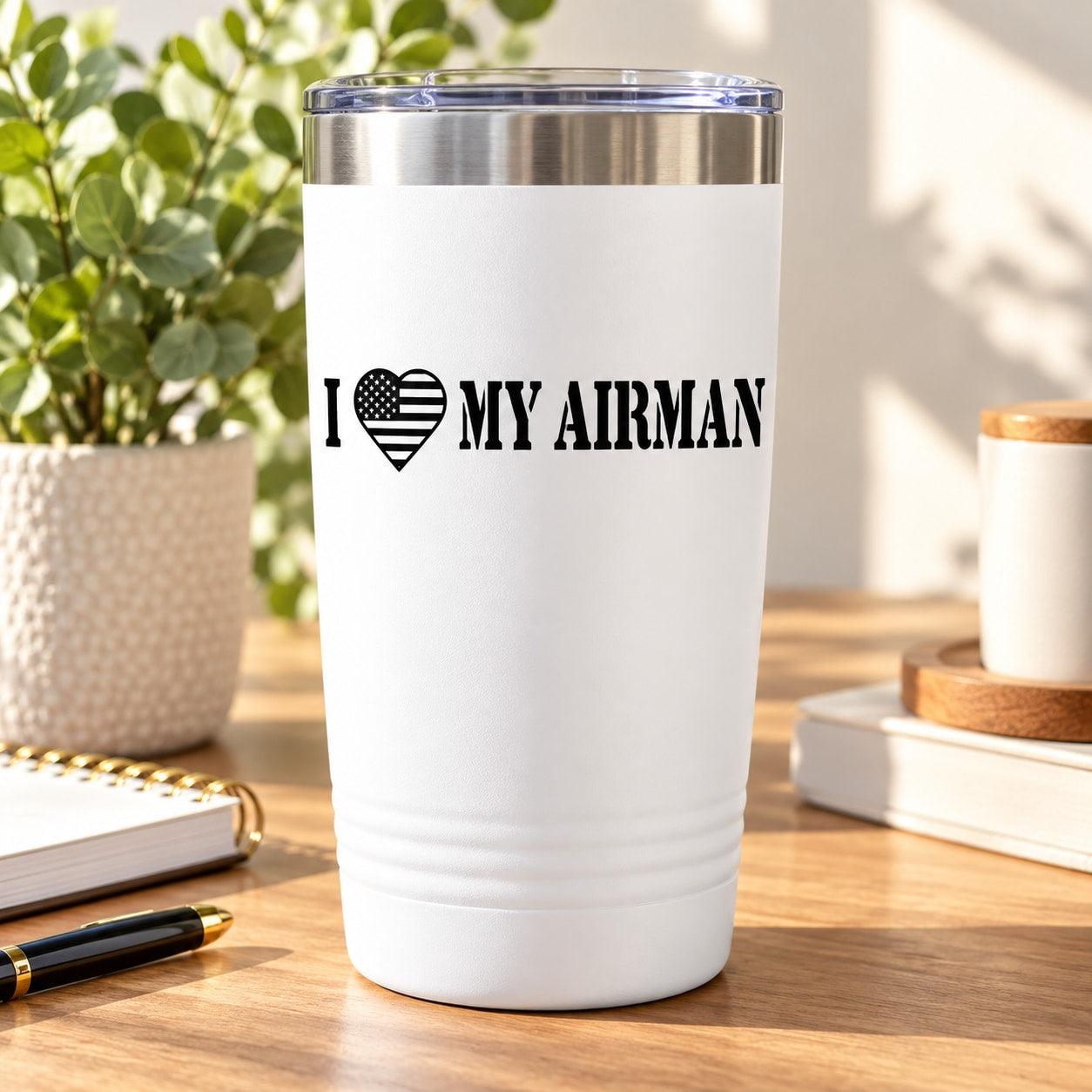 Airman decal: heart and "I ♥ MY AIRMAN" text