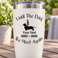 Memorial dachshund with wings decal featuring 'Until The Day' and 'We Meet Again' text
