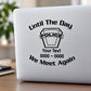 Custom police memorial decal with badge and text: Until The Day, Your Text, We Meet Again