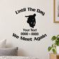 Rollerblading memorial wall decal with rollerblader silhouette and inspirational text