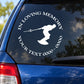 Memorial wakeboarding decal: “IN LOVING MEMORY” with wakeboarder silhouette