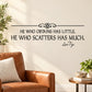 Wall decal with quote text and decorative divider line, plus Lao Tzu signature.