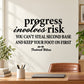 Inspirational wall decal quote: progress involves risk by Fredrick Wilcox