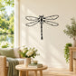 Dragonfly wall decal with black symmetrical beaded-style outline