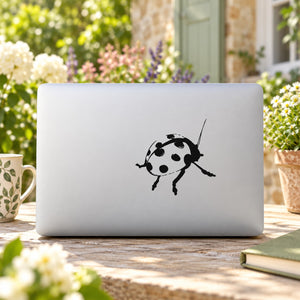 Ladybug decal sticker with black cute ladybug graphic