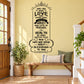 Irish blessing wall decal with stacked text and LOVE heart in black