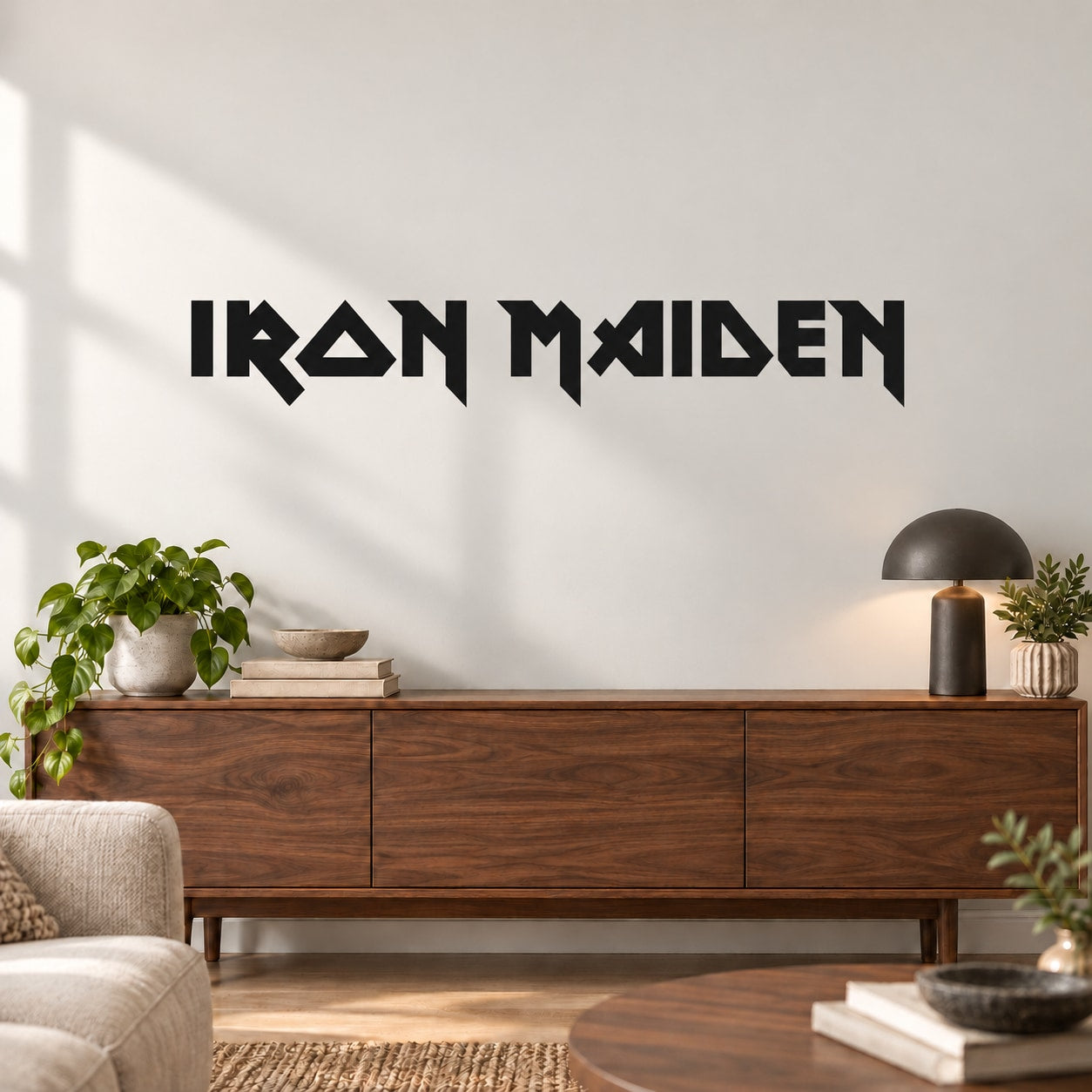Iron Maiden Decal — illustrative vinyl decal application mockup. Surrounding objects are not included.