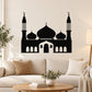 Sheikh Zayed Mosque silhouette wall decal, black arch and minarets design