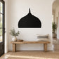 Black mosque silhouette wall decal with pointed dome and arched top