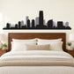 Jersey City skyline wall decal with black city silhouette