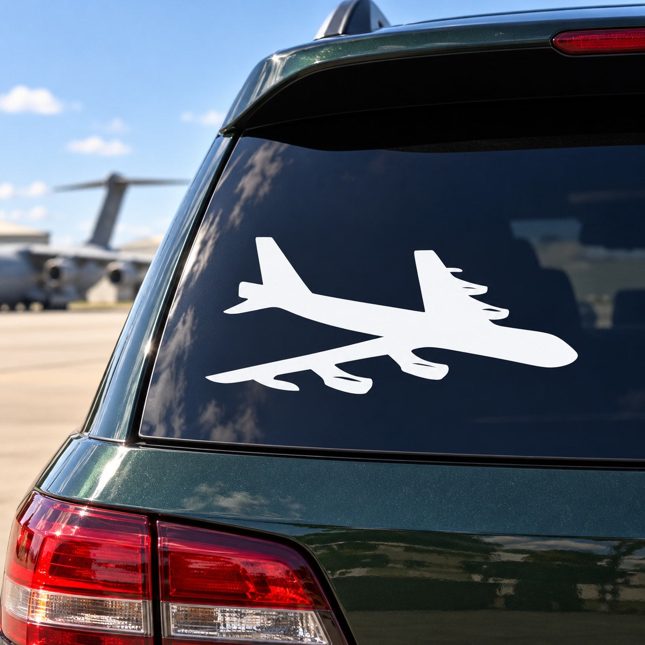 B-52 Stratofortress Bomber Decal — illustrative vinyl decal application mockup. Surrounding objects are not included.