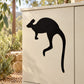 Black kangaroo hopping silhouette decal