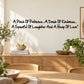 Wall decal with inspirational quote: "A Pinch of Patience..."