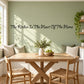 Kitchen heart of home wall decal with cursive lettering