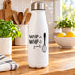 White drink tumbler with “WHIP it good” lettering and whisk icon