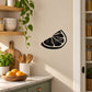 Black orange slice wall decal
