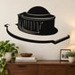 Black Jefferson Memorial style wall decal with domed building silhouette
