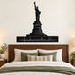 Black Statue of Liberty silhouette decal with torch and pedestal