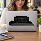 Black Lincoln Memorial building silhouette decal on a light backing