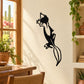 Leaf-tailed lizard wall decal with black silhouette