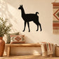 Black walking llama silhouette wall decal